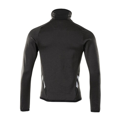 Fleecepullover mit Reißverschluss  Microfleecejacke / Gr. XS,  Dunkelanthrazit/Schwarz Produktbild Additional View 2 L