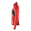 Fleecepullover mit Reißverschluss  Microfleecejacke / Gr. XL,  Verkehrsrot/Schwarz Produktbild Additional View 1 S