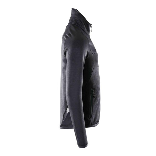 Fleecepullover mit Reißverschluss  Microfleecejacke / Gr. S, Schwarzblau Produktbild Additional View 3 L