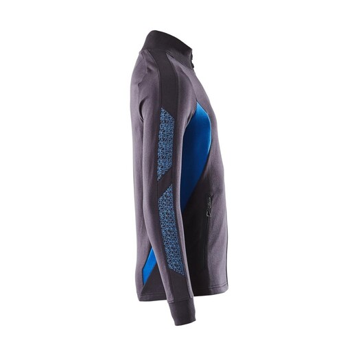 Sweatshirt mit Reißverschluss,modern  Fit / Gr. 4XLONE, Schwarzblau/Azurblau Produktbild Additional View 3 L