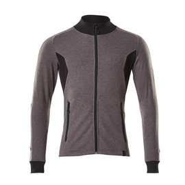 Sweatshirt mit Reißverschluss,modern  Fit / Gr. XL ONE,  Dunkelanthrazit/Schwarz Produktbild