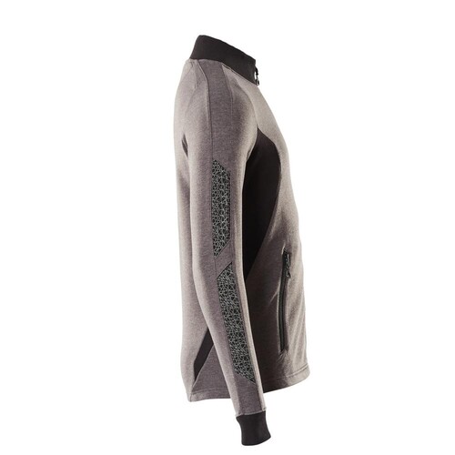 Sweatshirt mit Reißverschluss,modern  Fit / Gr. M  ONE,  Dunkelanthrazit/Schwarz Produktbild Additional View 3 L