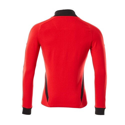 Sweatshirt mit Reißverschluss,modern  Fit / Gr. L  ONE, Verkehrsrot/Schwarz Produktbild Additional View 2 L