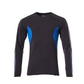 T-Shirt, Langarm, Modern Fit / Gr. L   ONE, Schwarzblau/Azurblau Produktbild