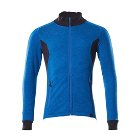 Sweatshirt mit Reißverschluss,modern  Fit / Gr. 4XLONE, Azurblau/Schwarzblau Produktbild