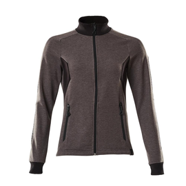 Sweatshirt mit Zipper, Damen Sweatshirt  mit Reißverschluss / Gr. 3XLONE,  Dunkelanthrazit/Schwarz Produktbild