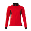 Sweatshirt mit Zipper, Damen Sweatshirt  mit Reißverschluss / Gr. XS ONE,  Verkehrsrot/Schwarz Produktbild