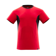 T-Shirt, moderne Passform / Gr. L  ONE,  Verkehrsrot/Schwarz Produktbild