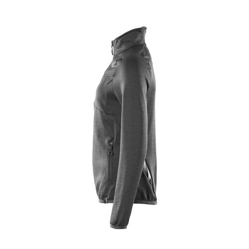 Fleecepullover mit Reißverschluss,  Damen Microfleecejacke / Gr. 4XL,  Schwarz Produktbild Additional View 1 L