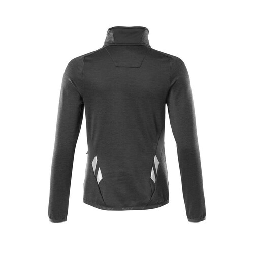 Fleecepullover mit Reißverschluss,  Damen Microfleecejacke / Gr. 4XL,  Schwarz Produktbild Additional View 2 L