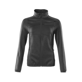 Fleecepullover mit Reißverschluss,  Damen Microfleecejacke / Gr. M, Schwarz Produktbild