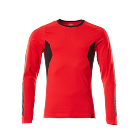 T-Shirt, Langarm, Modern Fit / Gr. L   ONE, Verkehrsrot/Schwarz Produktbild