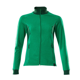 Sweatshirt mit Zipper, Damen Sweatshirt  mit Reißverschluss / Gr. L  ONE,  Grasgrün/Grün Produktbild