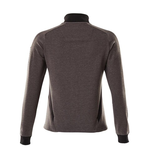 Sweatshirt mit Zipper, Damen Sweatshirt  mit Reißverschluss / Gr. XL ONE,  Dunkelanthrazit/Schwarz Produktbild Additional View 2 L