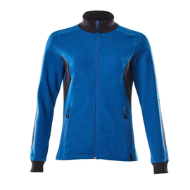 Sweatshirt mit Zipper, Damen Sweatshirt  mit Reißverschluss / Gr. S  ONE,  Azurblau/Schwarzblau Produktbild