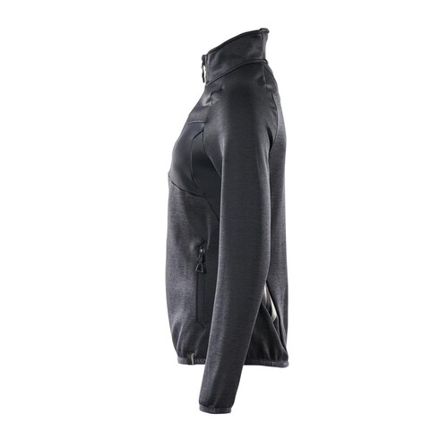 Fleecepullover mit Reißverschluss, Damen Microfleecejacke / Gr. M, Schwarzblau Produktbild Additional View 1 L