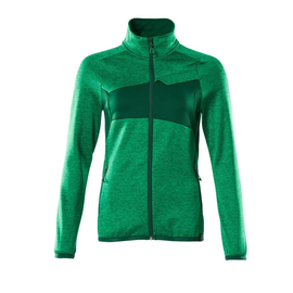 Fleecepullover mit Reißverschluss,  Damen Microfleecejacke / Gr. M,  Grasgrün/Grün Produktbild