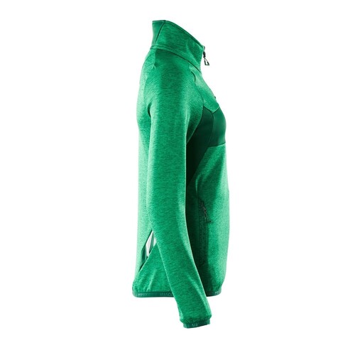 Fleecepullover mit Reißverschluss,  Damen Microfleecejacke / Gr. M,  Grasgrün/Grün Produktbild Additional View 3 L