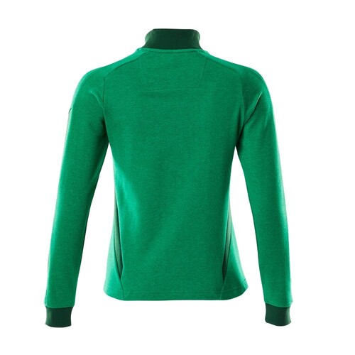 Sweatshirt mit Zipper, Damen Sweatshirt  mit Reißverschluss / Gr. M  ONE,  Grasgrün/Grün Produktbild Additional View 2 L