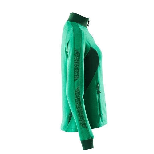 Sweatshirt mit Zipper, Damen Sweatshirt  mit Reißverschluss / Gr. M  ONE,  Grasgrün/Grün Produktbild Additional View 3 L