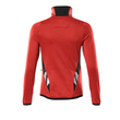 Fleecepullover mit Reißverschluss,  Damen Microfleecejacke / Gr. M,  Verkehrsrot/Schwarz Produktbild Additional View 2 S