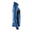 Fleecepullover mit Reißverschluss,  Damen Microfleecejacke / Gr. M,  Azurblau/Schwarzblau Produktbild Additional View 3 S