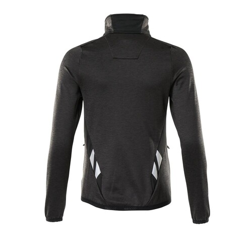 Fleecepullover mit Reißverschluss,  Damen Microfleecejacke / Gr. M,  Dunkelanthrazit/Schwarz Produktbild Additional View 2 L