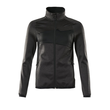 Fleecepullover mit Reißverschluss,  Damen Microfleecejacke / Gr. XL,  Dunkelanthrazit/Schwarz Produktbild