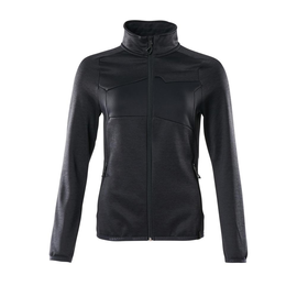Fleecepullover mit Reißverschluss,  Damen Microfleecejacke / Gr. L,  Schwarzblau Produktbild