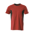 T-Shirt, moderne Passform / Gr. XL ONE,  Verkehrsrot/Schwarz Produktbild
