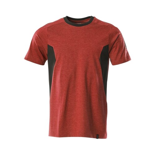 T-Shirt, moderne Passform / Gr. XL ONE,  Verkehrsrot/Schwarz Produktbild Front View L