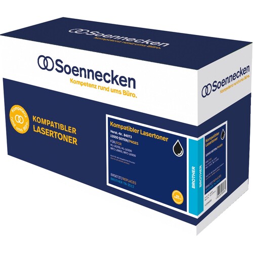 Soennecken Toner 84073 wie Brother TN3512 schwarz Produktbild Front View L