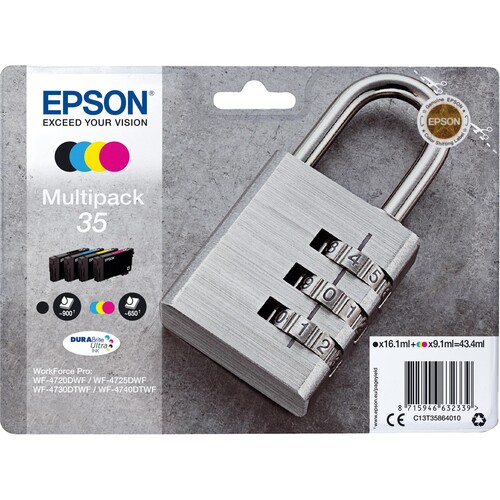 Epson Tintenpatrone C13T35864010 35 sw/c/m/y 4 St./Pack. (PACK=4 STÜCK) Produktbild Front View L
