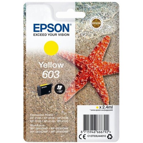 Epson Tintenpatrone C13T03U44010 603 2,4ml gelb Produktbild Front View L