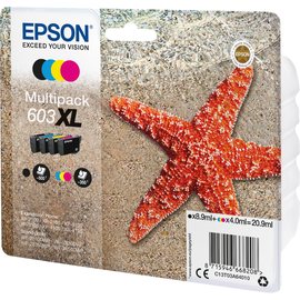 Tintenpatrone 603XL Multipack für Epson Expression Home XP-2100 8,9ml schwarz, je 4,0ml magenta, yellow, cyan Epson (PACK=4 STÜCK) Produktbild