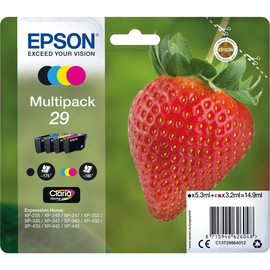 Epson Tintenpatrone C13T29864012 sw/c/m/y 4 St./Pack. (PACK=4 STÜCK) Produktbild