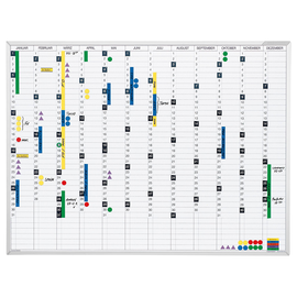 Jahresplaner 120x90cm weiß magnetisch Magnetoplan 1241212 Produktbild