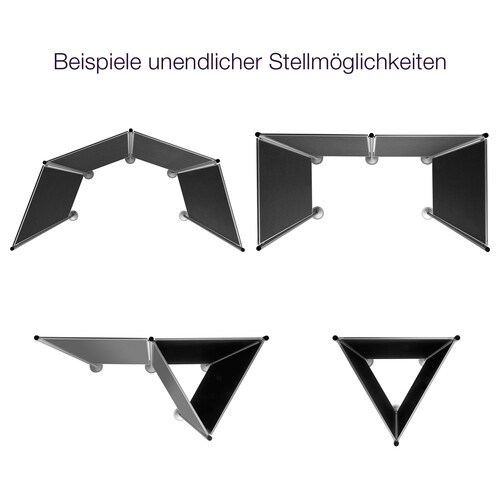 Textil-Pinnwand mit Aluminiumrahmen 150x120cm grau Magnetoplan 11008B01 Produktbild Additional View 1 L