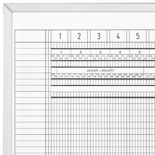 Aktivitätenplaner für 80 Personen 7-Tage Woche 200x100cm Magnetoplan 3707255 magnethaftend beschriftbar weiß Produktbild Additional View 6 L