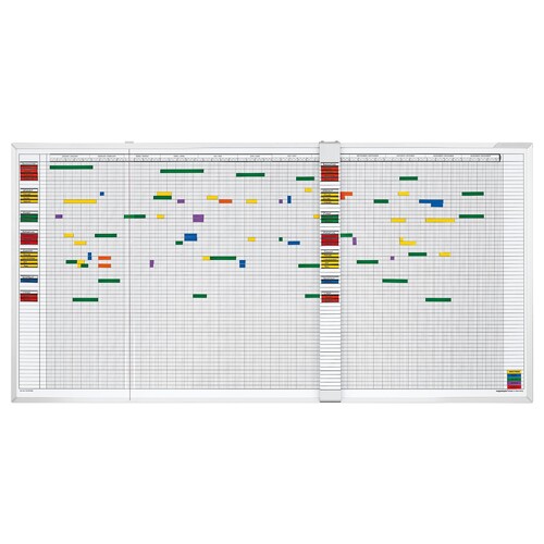 Aktivitätenplaner für 30 Personen 5-Tage Woche 150x45cm Magnetoplan 3703255 magnethaftend beschriftbar weiß Produktbild Additional View 1 L