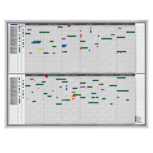 Jahresplaner 121,5x91,5cm weiß magnetisch Magnetoplan 1241212S Produktbild Additional View 2 L