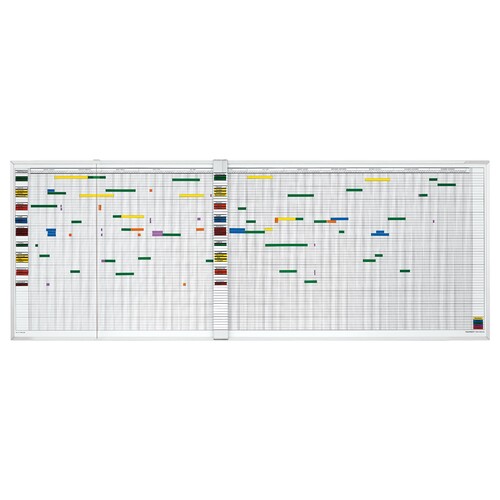 Aktivitätenplaner für 60 Personen 7-Tage Woche 200x75cm Magnetoplan 3707155 magnethaftend beschriftbar weiß Produktbild Additional View 1 L
