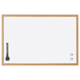 Whiteboard mit Holzrahmen 80x60cm weiß Magnetoplan 121927 Produktbild