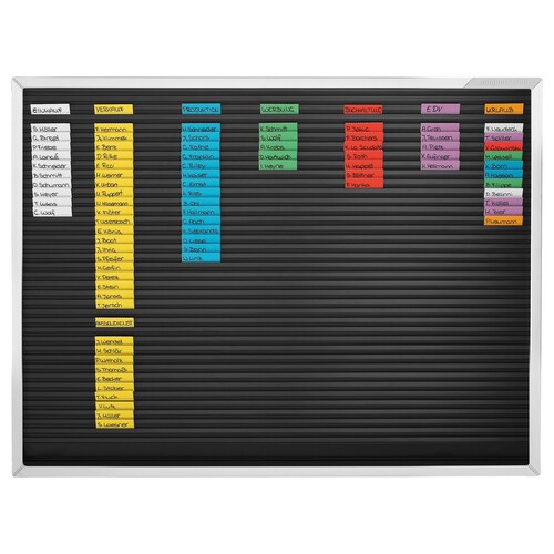 Streifensteckplaner 61 Bahnen 80x77,4cm anthrazit Magnetoplan 1245002 Produktbild Front View L