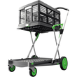Klapptrolley Kunststoff/Aluminium grau/grün Produktbild
