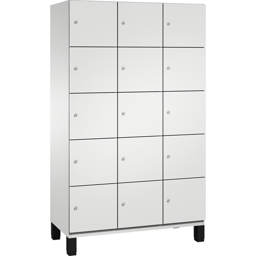 C+P Fächerschrank 4510432S10016 Füße 15Fächer B1200mm lgr/lgr Produktbild Front View L