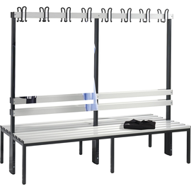 C+P Garderobenbank  8052200S10005 1650x1960x756mm sgr/lgr Produktbild