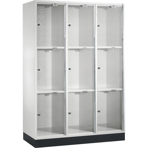 C+P Schließf.schrank 8370A302S10007 Acrylglastüren 1750x1220x500mm lgr Produktbild Front View L