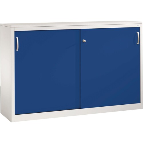 C+P Akten-Sideboard 214600S10060 2x2OH 1000x1600x400mm lgr/ebl Produktbild Front View L