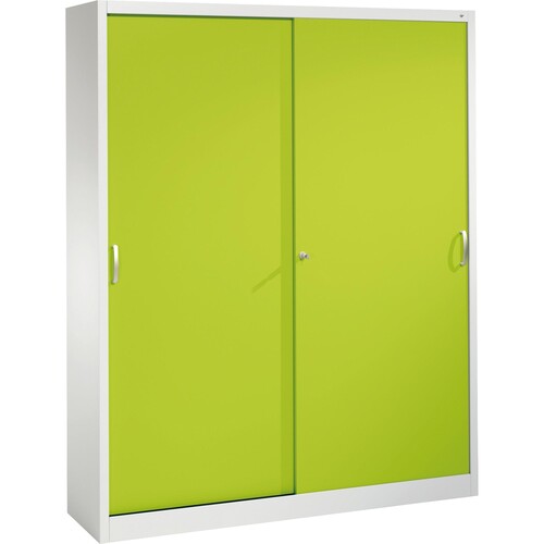 C+P Aktenschrank 214000S10202 2x5OH 1950x1600x400mm lgr/vgn Produktbild Front View L